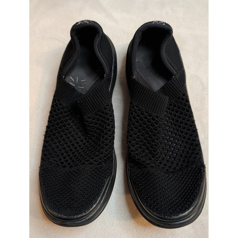 Black Knit Slip On Sneakers Lightweight Comfort Casual Shoes Men/Women
